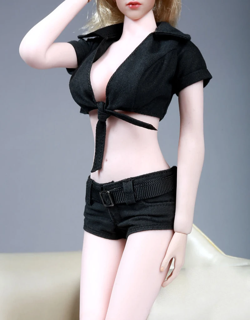 

1/6 Scale Toys Female Figure Clothes 1/6 Scale Dark Gunners Cool Suits For 12" Doll Bodies