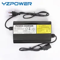 YZPOWER Auto-Stop 42V 8A Lithium Battery Charger For 36V Li-Ion Lipo Battery Pack Cooling with Fan Inside Aluminum Case