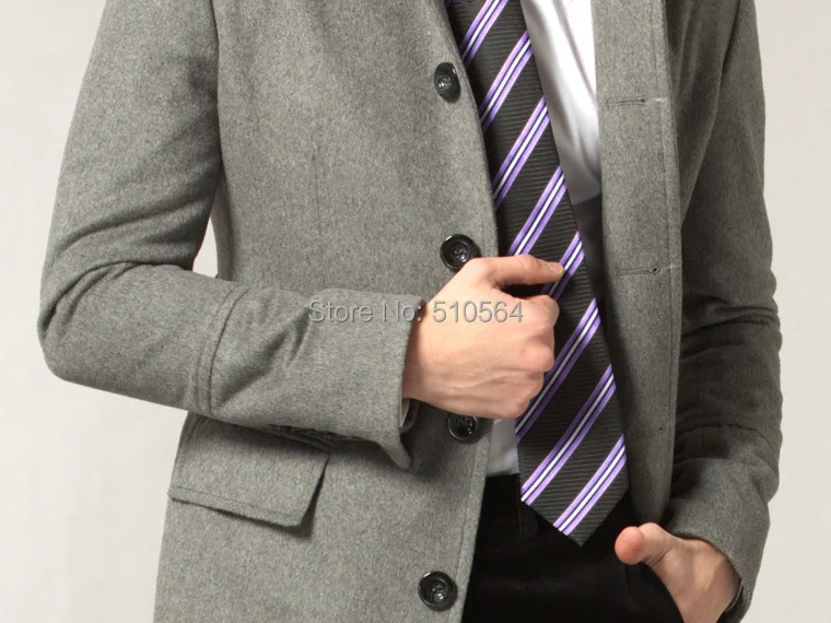 Изготовлено на заказ приталенное мужское светло-серое кашемировое пальто