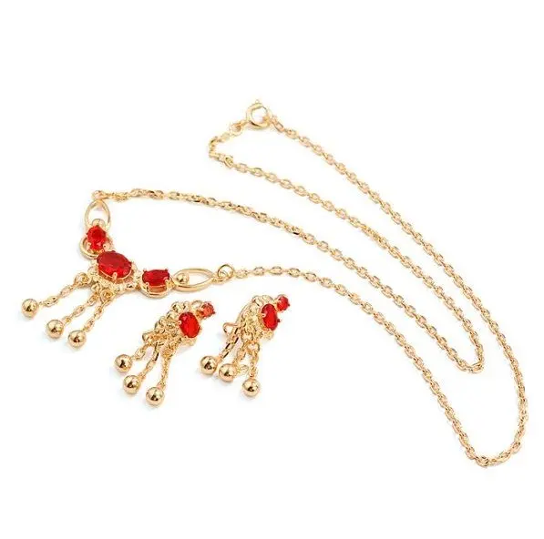 Набор ювелирных изделий MxGxFam в стиле ретро (18 с красными камнями)|fashion jewelry set|jewelry