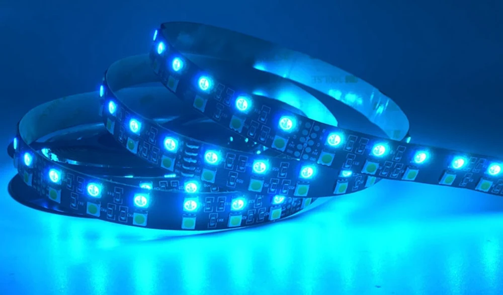 Двухрядная RGB Светодиодная лента Водонепроницаемая 5050 120 светодиодный s/m 5 м DC12V 24 в RGB RGBW RGBWW белое теплое белое светодиодное освещение Гибкая неоновая лента