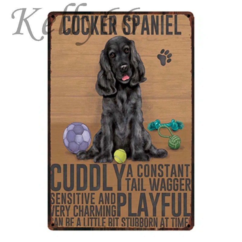 

[ Kelly66 ] Metal Sign COCKER SPANIEL Tin Poster Home Decor Bar Wall Art Painting 20*30 CM Size y-1606