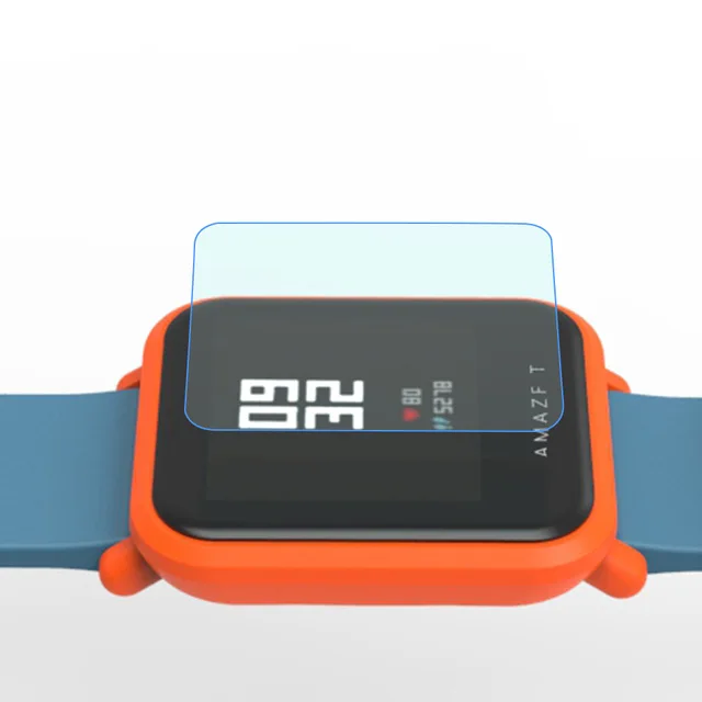 1 pc film Mijobs 20 мм Спортивный Браслет Силиконовый Браслет Для Xiaomi Huami Amazfit Bip бит молодежи Смарт-часы аксессуары Корреа браслет - Цвет: 1 pc film