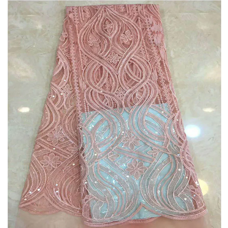 Hot selling Light purple african Sequins swiss voile lace high quality best cotton France fabric for wedding 5 yards/piece |