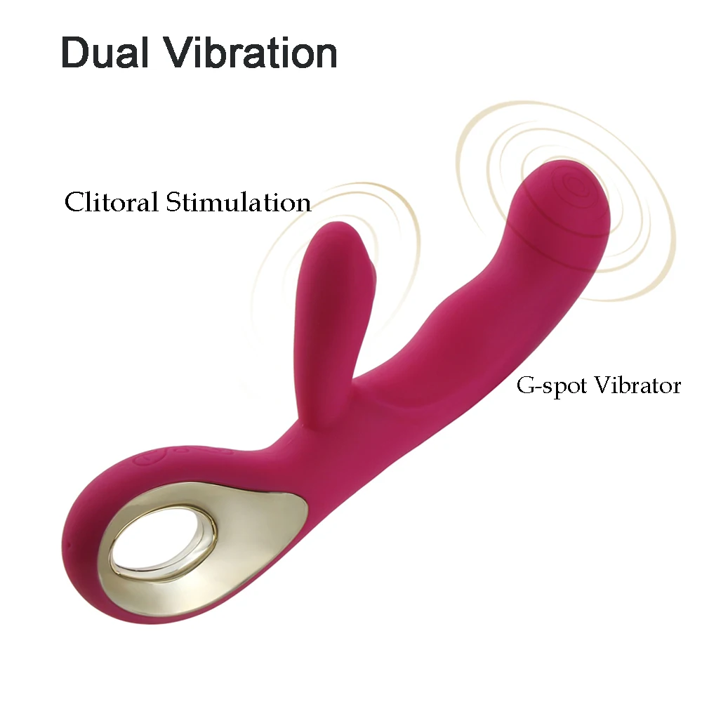 10 скоростей Двойной вибрационный перезаряжаемый вибратор для точки G