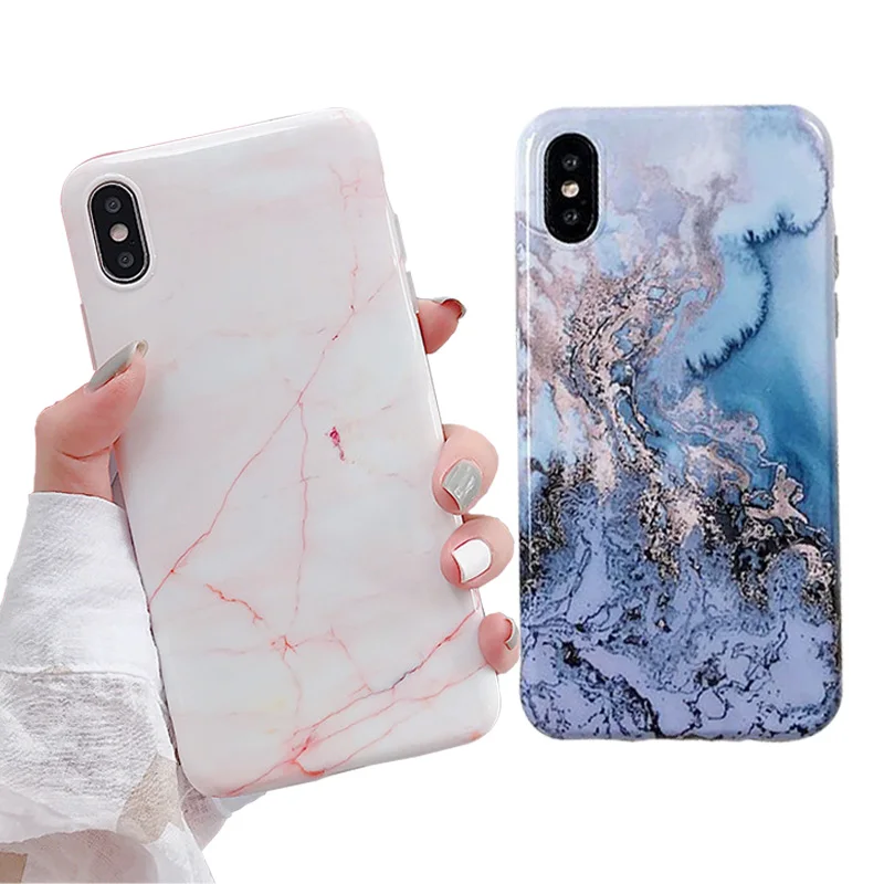 Мраморный чехол для iphone 7 8 XS MAX мягкий из ТПУ 6 6S Plus 8Plus X XR телефона|Чехлы-накладки| |