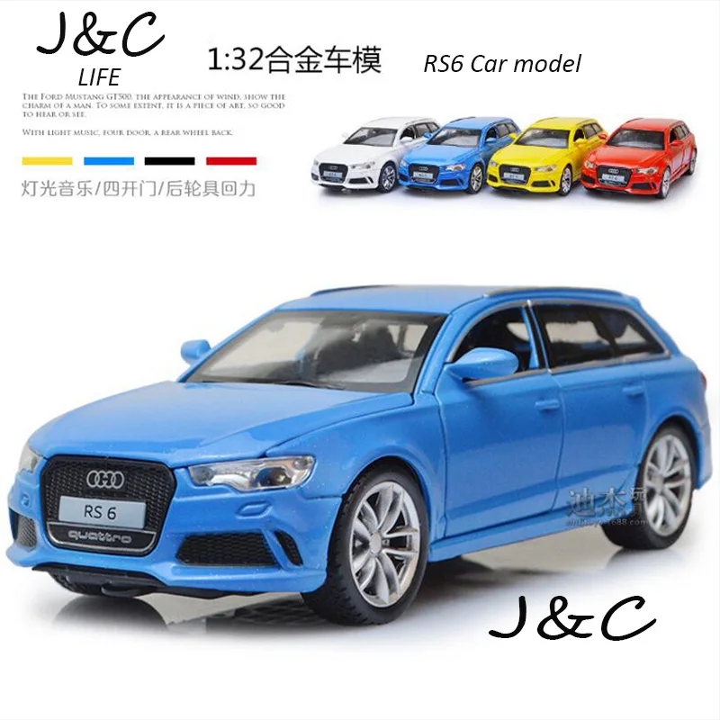 Хит продаж новинка 1:32 RS6 игрушечная машинка из металлического сплава для литья