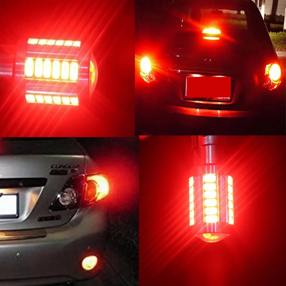 2 шт. 3157 3047 3057 5630 33 SMD красный 900 люмен 8000K супер яркий светодиодный стоп сигнал с