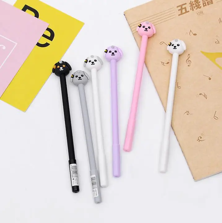 4 шт креативная гелевая ручка Kawaii 0,5 мм для щенков, ручка для письма, школьные офисные принадлежности, детский школьный подарок, гелевая ручка для канцелярских принадлежностей Kawaii
