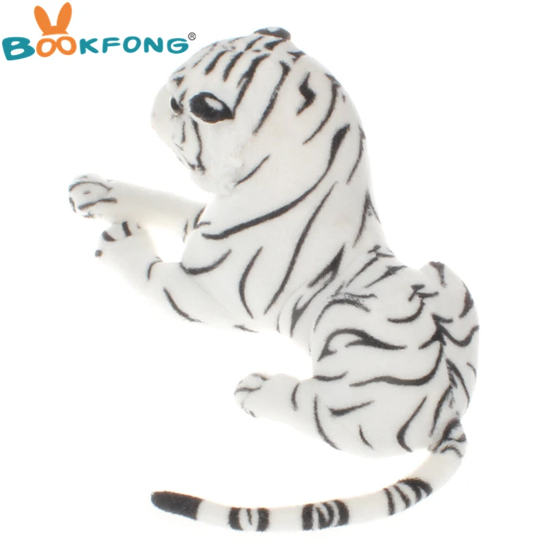 BOOKFONG 30 см имитация Белых Тигров плюшевые животные тигр искусственная Супер