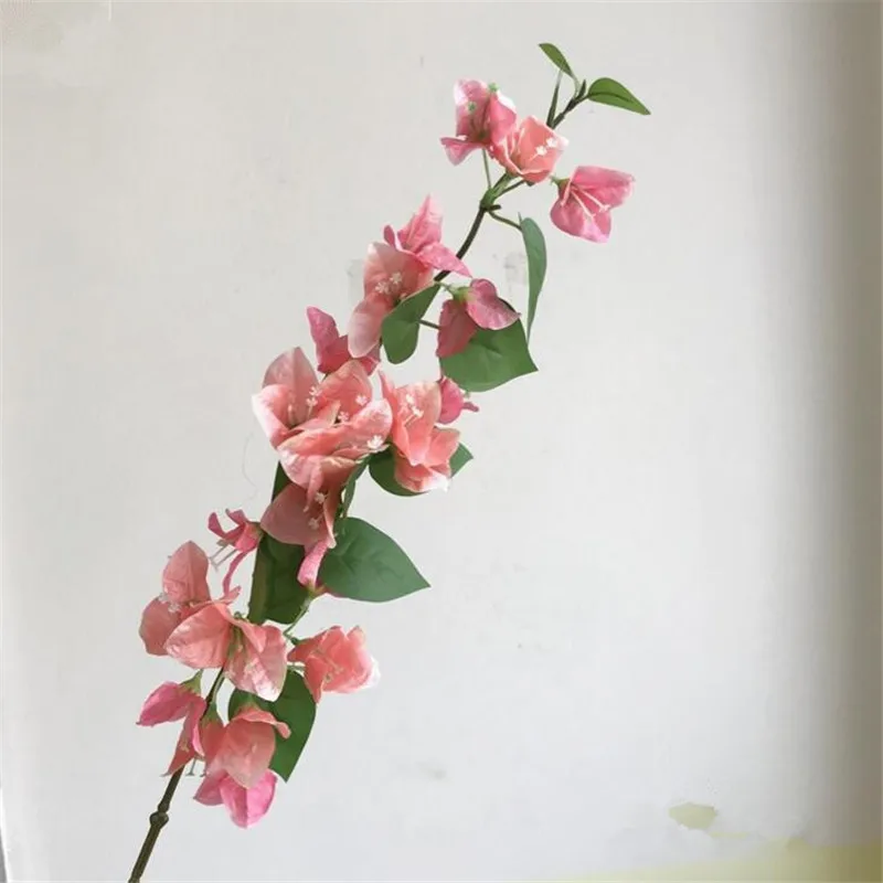 pink 78cm 10p Искусственные бугенвиллеи дерево стебли 6 цветов шелк бугенвиллеа spectabilis цветок ветви деревьев для свадьбы центральный - Цвет: pink 78cm 10p