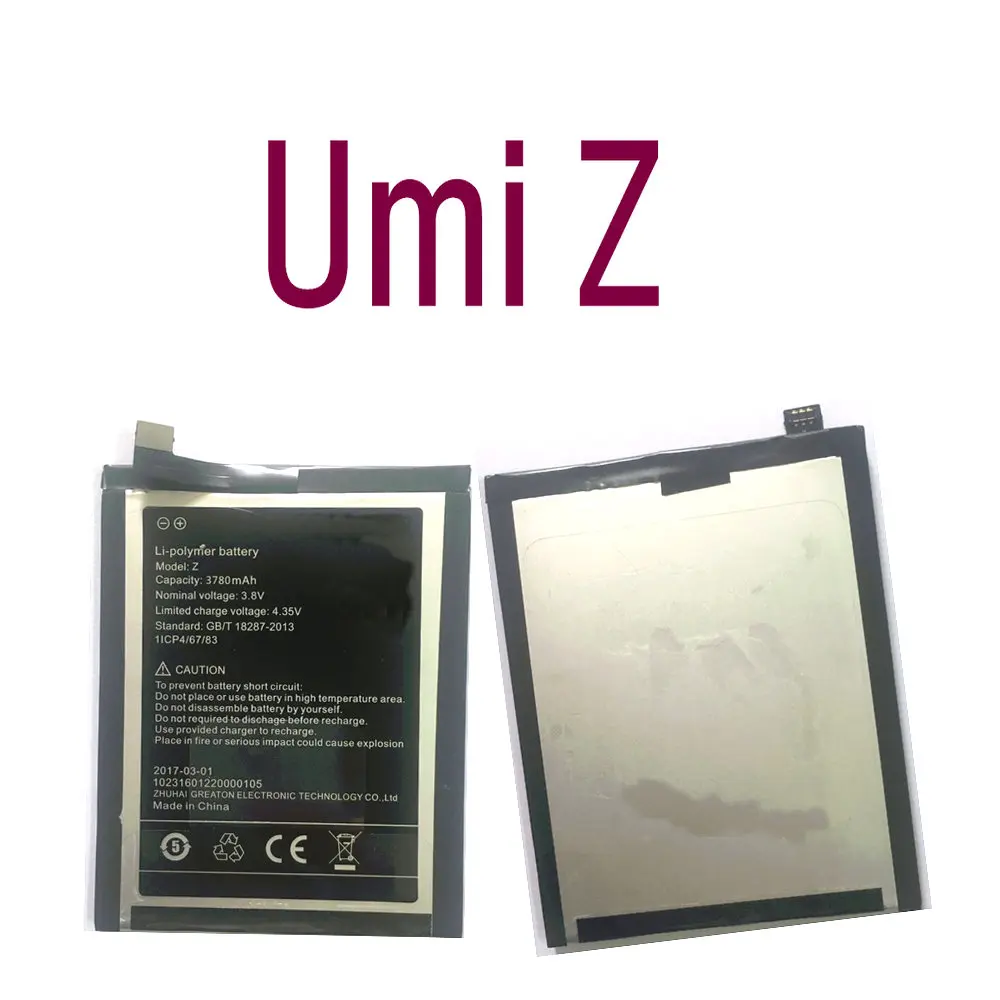 

Сменный аккумулятор 3780 мА · ч для аккумуляторов UMI Z/Zpro мобильный телефон