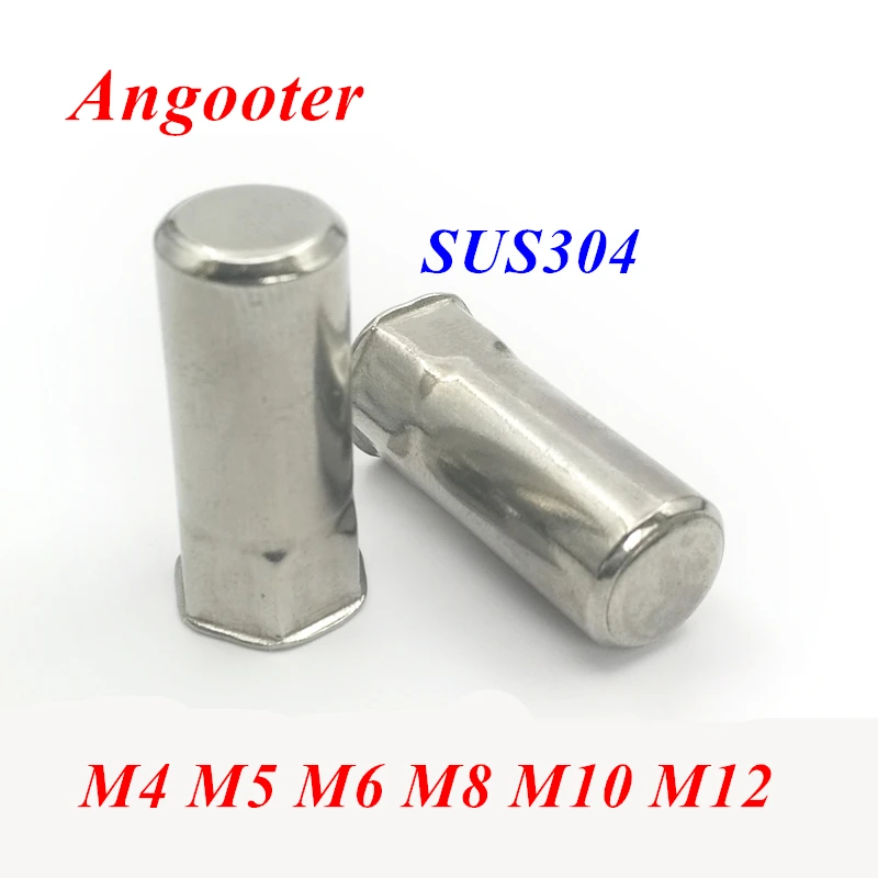 M4 M5 M6 M8 M10 SUS304 маленькая полуплоская головка из нержавеющей стали шестиугольная