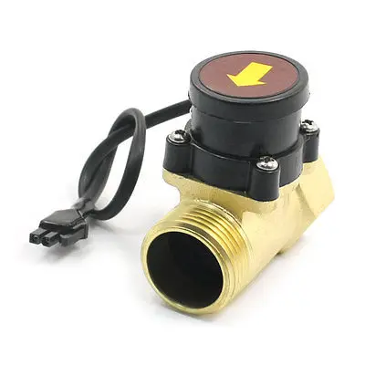 

0.75-5L/Min 800W 1PT Male Female Thread Brass Water Flow Rate Sensor Counter