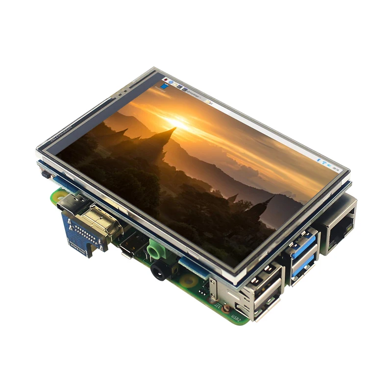 3 5 дюймовый Raspberry Pi 4 дисплей сенсорный экран 480*320 LCD + чехол для Model B 3B Plus |