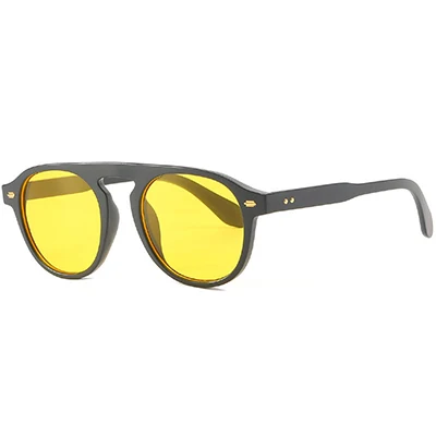 VEGA Eyewear овальные винтажные желтые Солнцезащитные очки женские/мужские ретро желтые очки модные тонированные солнцезащитные очки для женщин 339 - Цвет линз: VG339-4