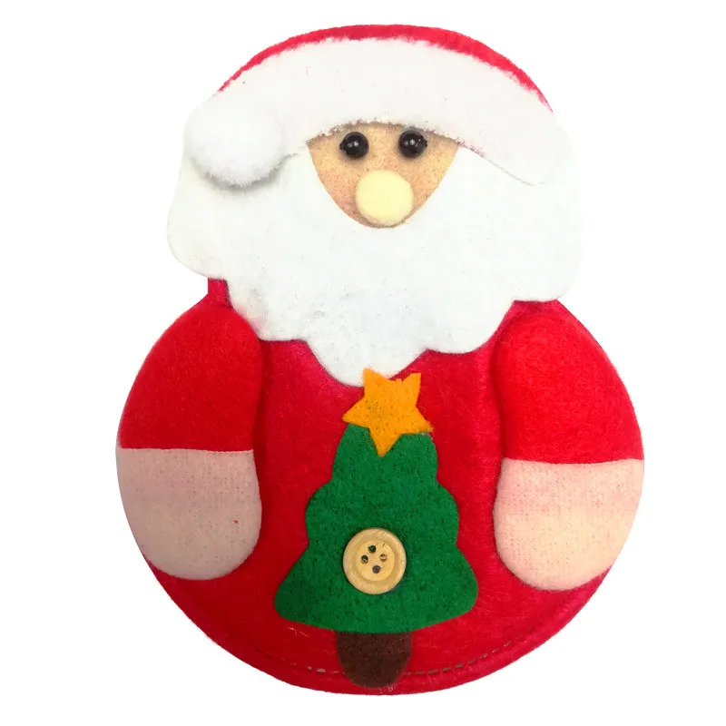 Santa Claus Snowman Elk Style Utensil Knives Forks Holder Cutlery Bag Pouch Christmas New Year Decor Tableware Supplies