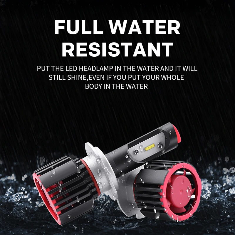 Светодиодный мини-Фары H4 H7 H11 H1 H3 9005 9006 ZES Hi-Lo Beam DC12V 24V 50W 8000Lm 6500K чистый белый