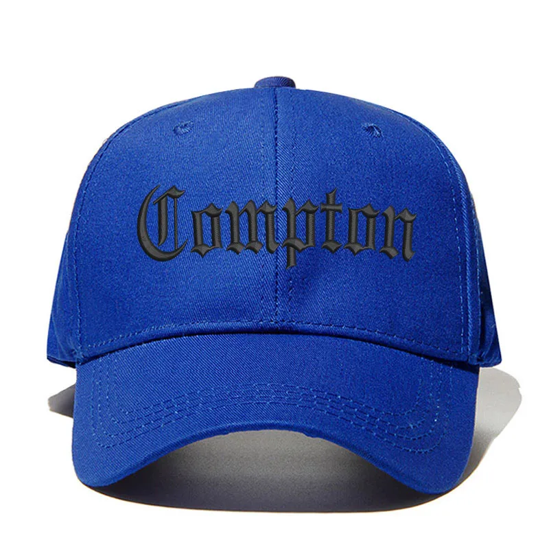 blue black Compton, мужская бейсбольная кепка со старинной вышивкой, унисекс, хлопковая кепка для папы, летняя бейсболка, женская, на заказ, Прямая поставка - Цвет: blue black