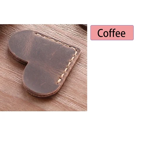 coffee 1 шт. винтажная кожаная Закладка в форме сердца с изображением сердца маркер натуральная кожаная закладка для чтения подарок учителю - Цвет: coffee