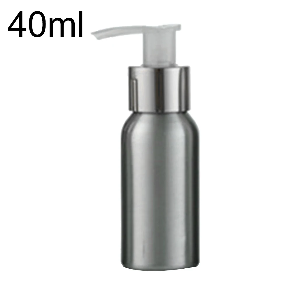 Silver 40ml 40 мл-250 мл мини ржавееся алюминиевая бутылка распылитель парфюмерный Лосьон дезинфицирующее средство насос контейнер многоразовые бутылки удобство - Цвет: Silver 40ml