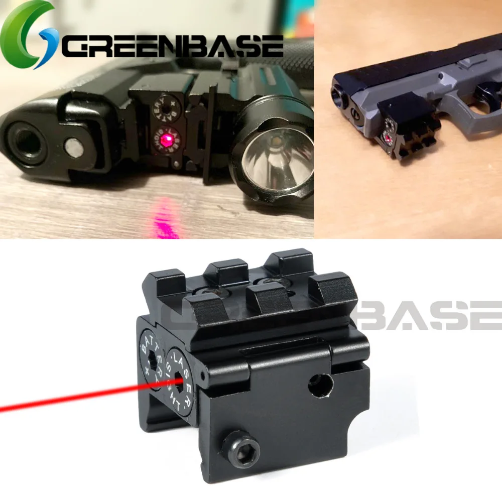Greenbase мини Регулируемый компактный Красный лазерный прицел для Glock 17 19 с 20 мм