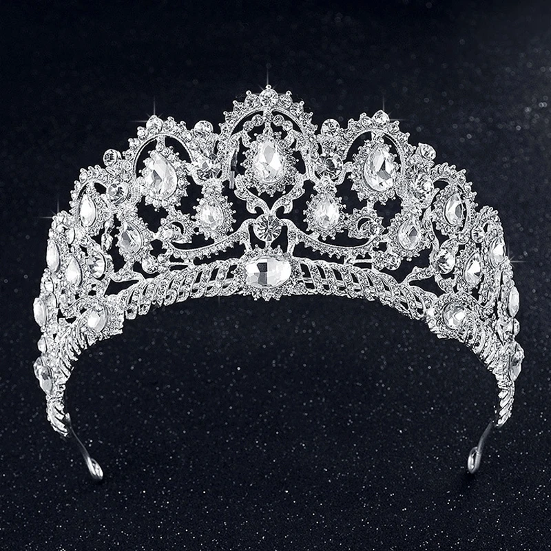 

SoAyle Vintage Tiaras Wedding Accessories Prom Decoration Crown Crystals Bling Bling Headwear for Bride