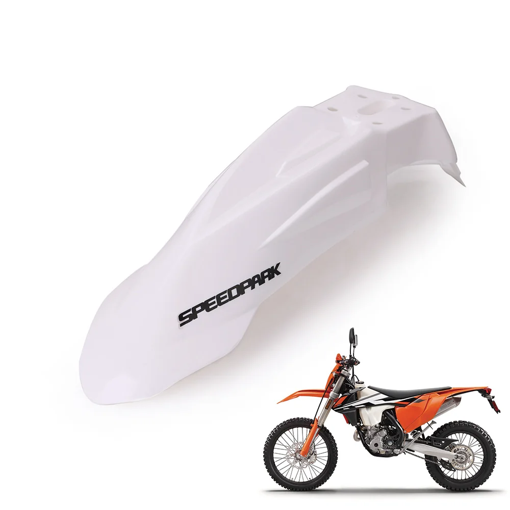 White Пластиковые универсальные Supermoto Evo черные передние крылья для Honda Yamaha Suzuki KTM DRZ KX YZ KTM WR XR - Цвет: White