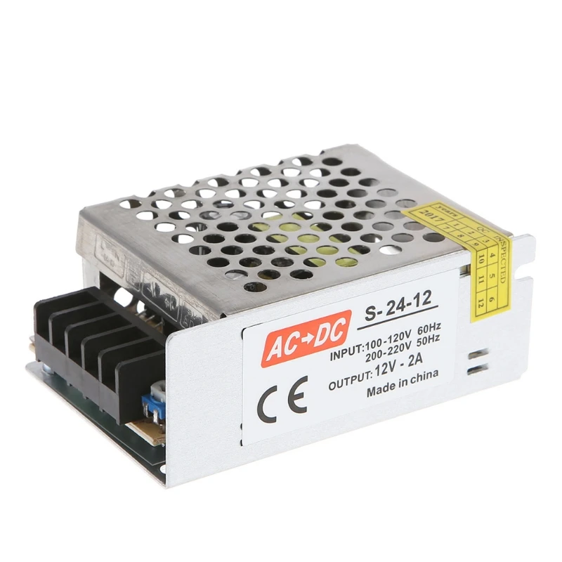 AC 100 220 В к DC 12 2A 24 Вт переключатель Питание Драйвер адаптер Светодиодные ленты