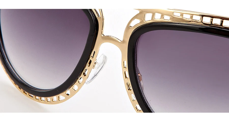 TRIUMPH VISION золотые металлические полые резные женские солнцезащитные очки для пилота стиль градиентные линзы Oculos роскошный бренд солнцезащитные очки женские