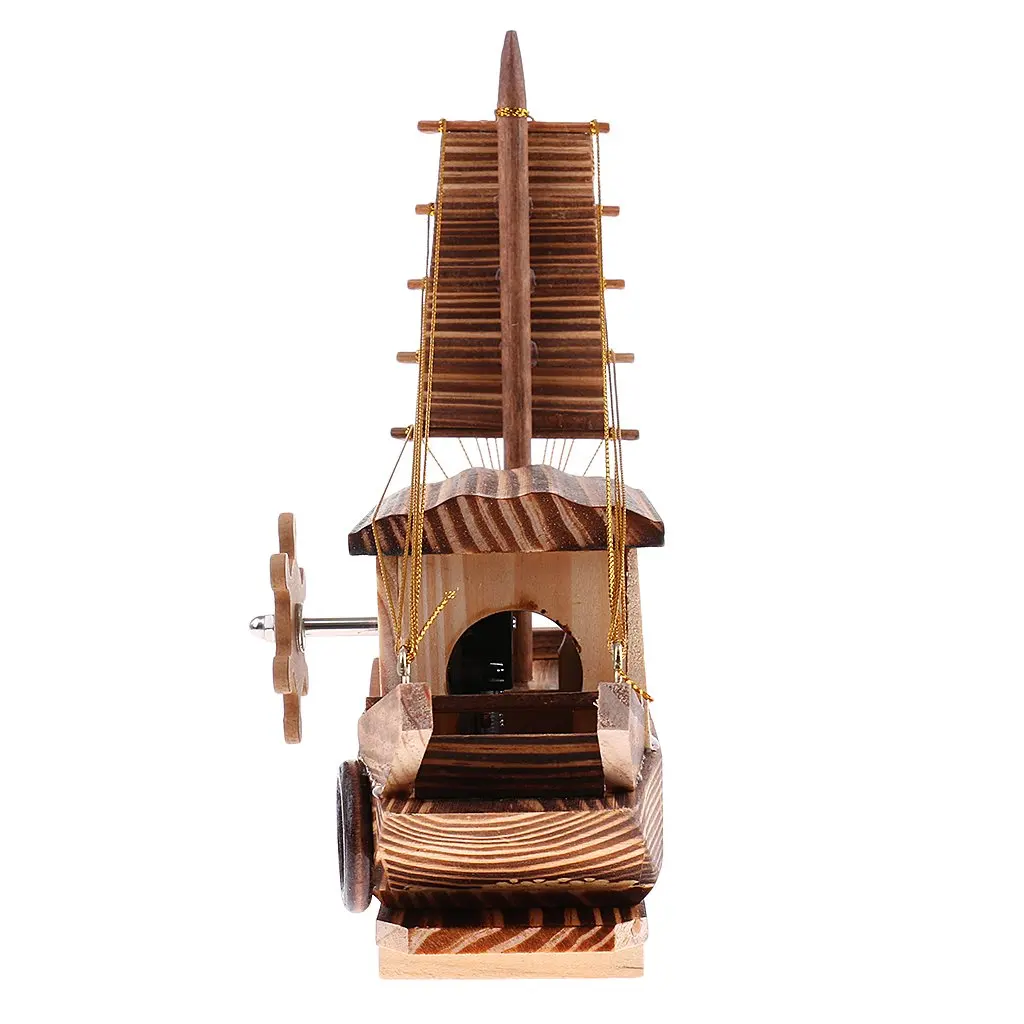 Vintage Wooden Music Box Sail Boat Model Table Ornament Home Office Decoration Birthday Christmas Gift for Children Kids | Игрушки и