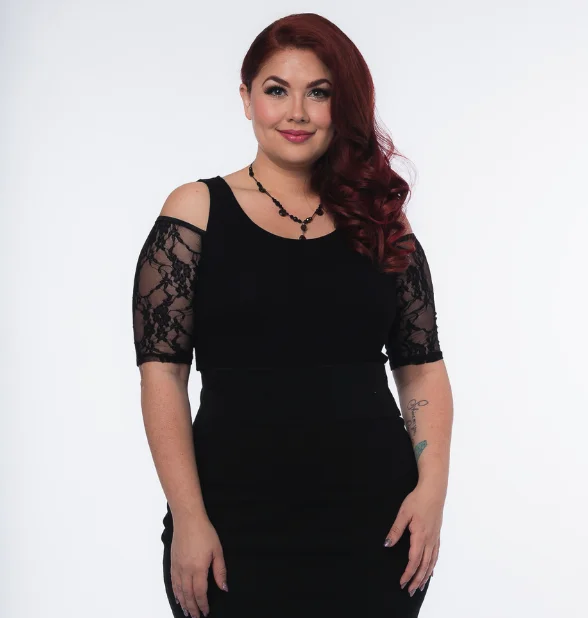 Womens Plus Size Strapless Off Shoulder Crop Top Seamless Arm Shaper Short Sleeve Cropped Navel Lace Top Perspective Underwear