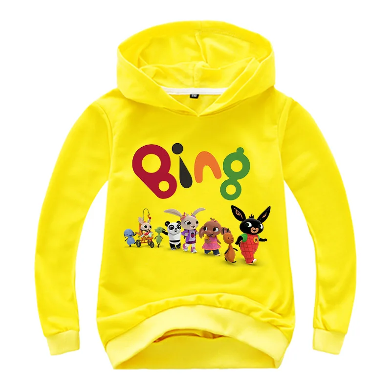 COLOR 4 Z& Y От 2 до 16 лет Новинка кролика Bing худи «кролик» для маленьких мальчиков и девочек свитеры для детей толстовки с капюшоном и Повседневная одежда верхняя одежда для маленьких девочек рубашка Спортивная одежда - Цвет: COLOR 4