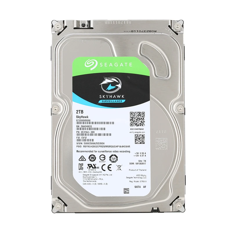 

Seagate ST2000VX008 2TB Video Surveillance HDD Internal Hard Disk Drive 5900 RPM SATA 6Gb/s 3.5-inch 64MB Cache HDD For Security