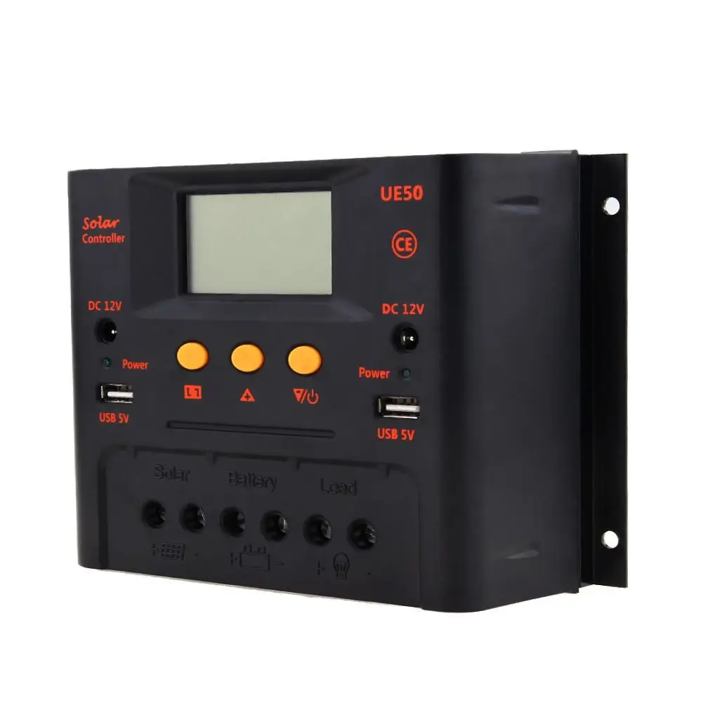 Новый PWM 60A Солнечный контроллер 48 в ЖК-дисплей USB 5 DC 12 В Гибкая солнечная панель