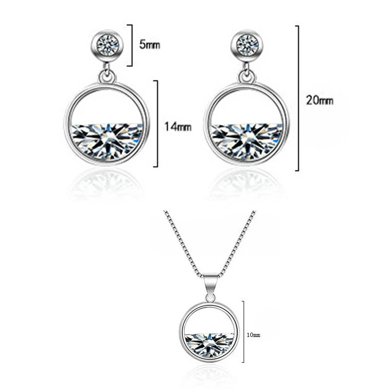 

Fashion 925 sterling silver Chokers Necklaces for Women Austrian Crystal Pendant Necklace Wedding Valentine's Day Lover