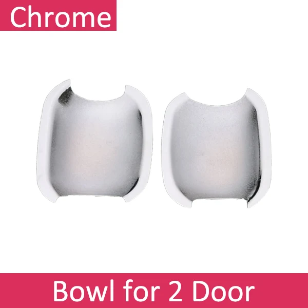 Bowl 2 Door Для Citroen C4 MK2 C4L 2011~ хромированные дверные ручки крышки наклейки на автомобиль отделка Набор 2012 2013 - Название цвета: Bowl 2 Door