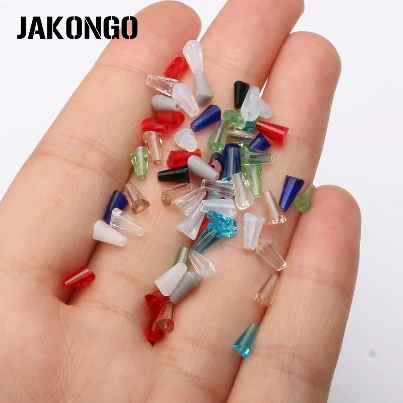 Стеклянные бусины в форме пагоды JAKONGO 3 мм * 6 свободные для изготовления браслетов