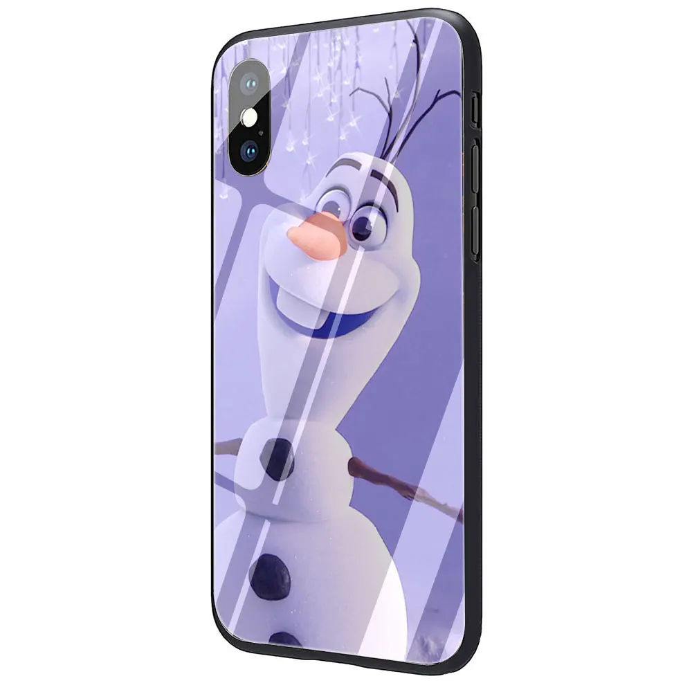 G11 Милый чехол olaf snow man из закаленного стекла для iPhone 11 Pro 6 6S Plus 7 8 Plus X XS XR XS Max - Color: G11