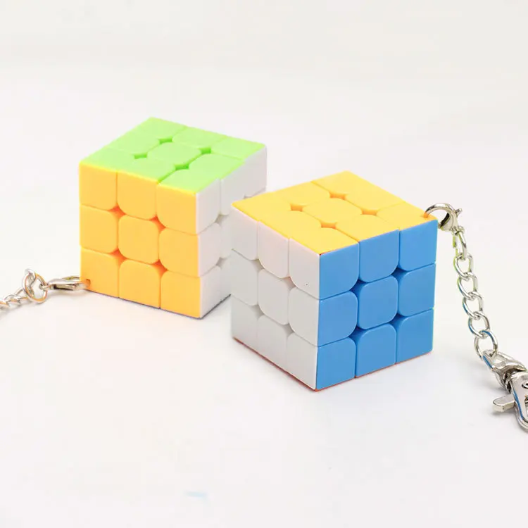 Мини 3x3x3 2x2x2 волшебный куб брелки цилиндр лист куб брелок Куб Рюкзак для игрушек сумка подвеска Украшение
