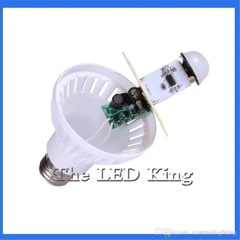 Светодиодный датчик движения PIR Сенсор лампа 3 Вт 5 светодиодный лампы E27 7 9 12 15