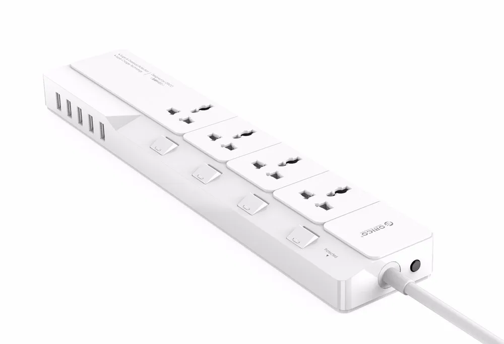 ORICO OSJ розетка Универсальная Защита от перенапряжения с 5 usb-портами для зарядки мульти-розетка дорожные полосы питания