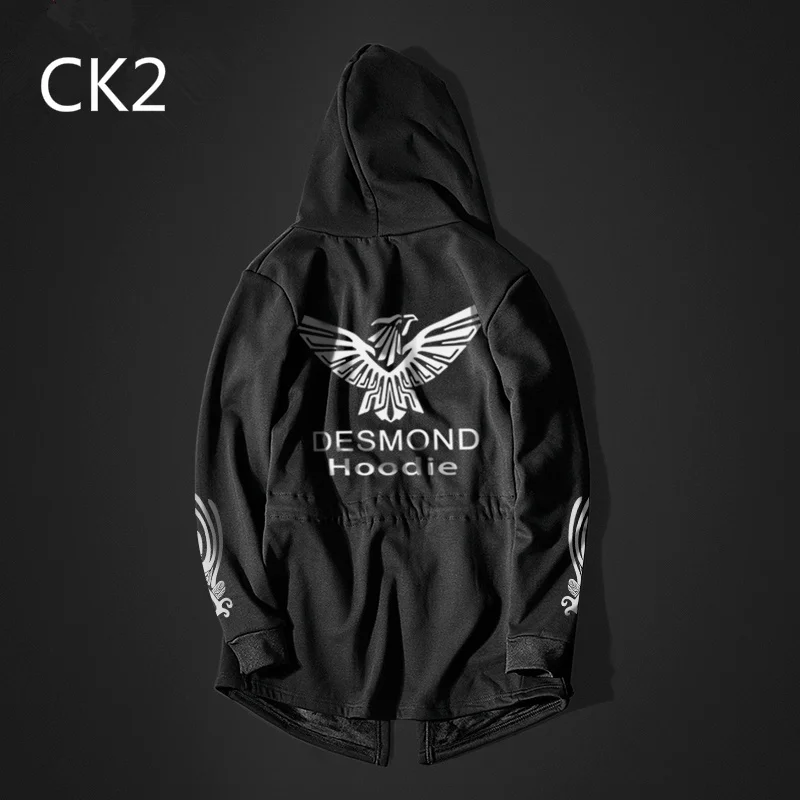 CK2-Black ZOGAA, новинка, 5 цветов, Assassin Master, худи, мужская куртка с капюшоном, мужская куртка с капюшоном, большой размер, S-4XL, худи для мужчин - Цвет: CK2-Black