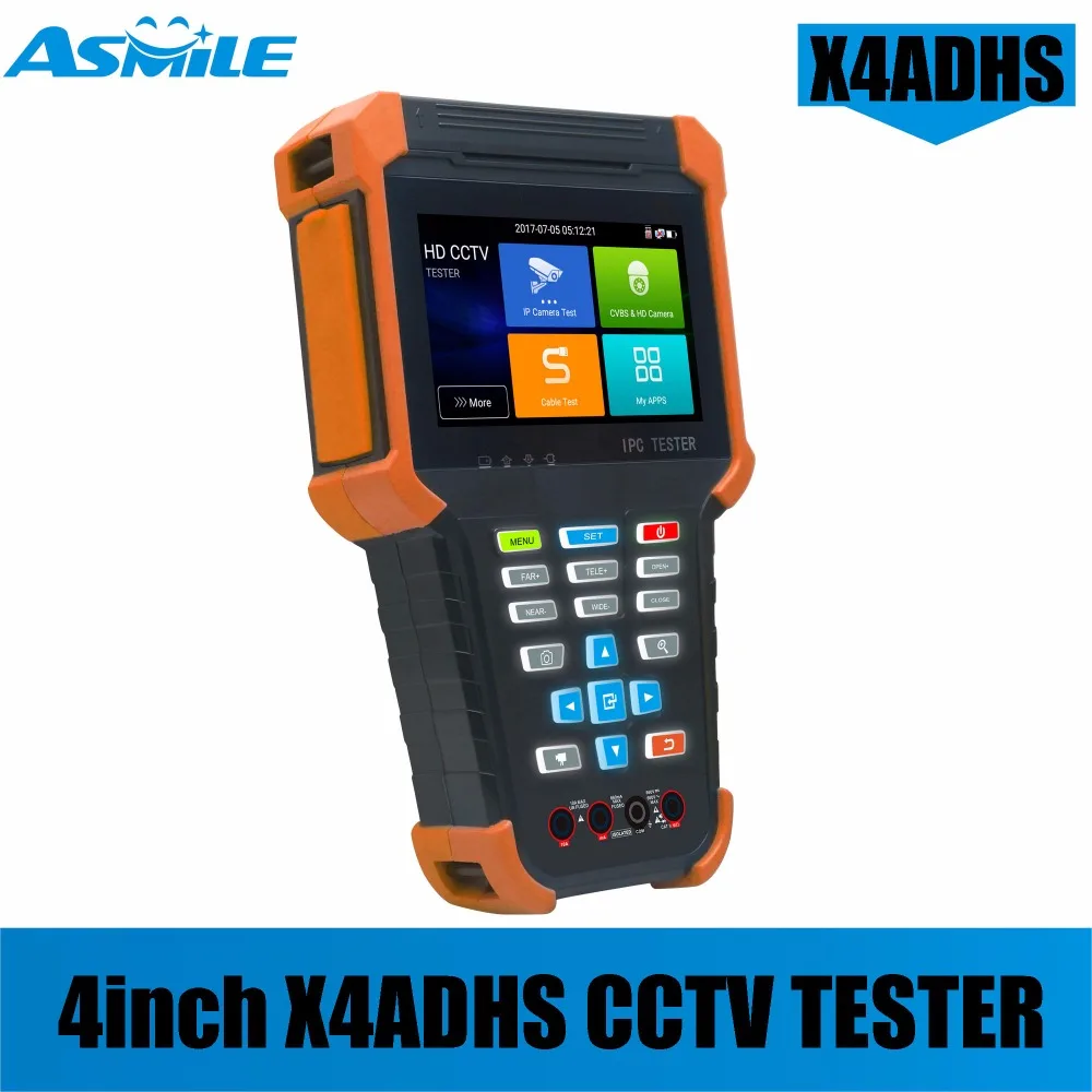 New backlit buttons portable 4K H.265 decoding IP Analog CVI TVI AHD SDI 6 in 1 HD wifi cctv tester