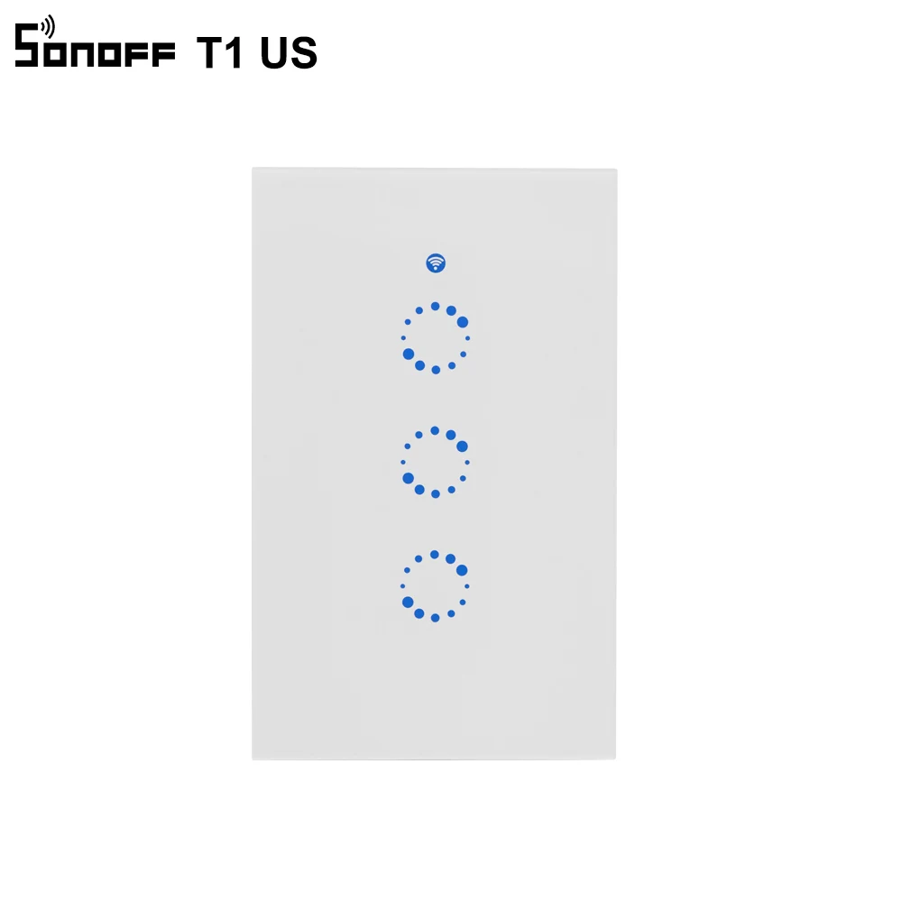 Sonoff T1 US Smart Wifi настенный выключатель света 1 2 3 Gang Touch/WiFi/315 RF/APP удаленный умный дом