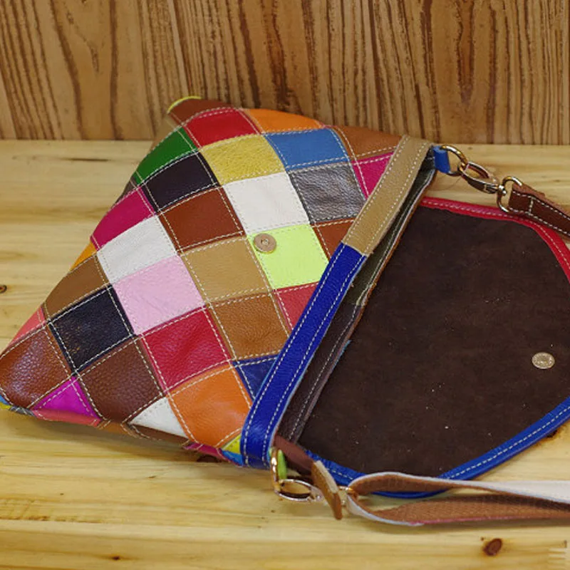 Сан Мари Для женщин Повседневное сумки Красочные Мода клетчатая сумка на плечо