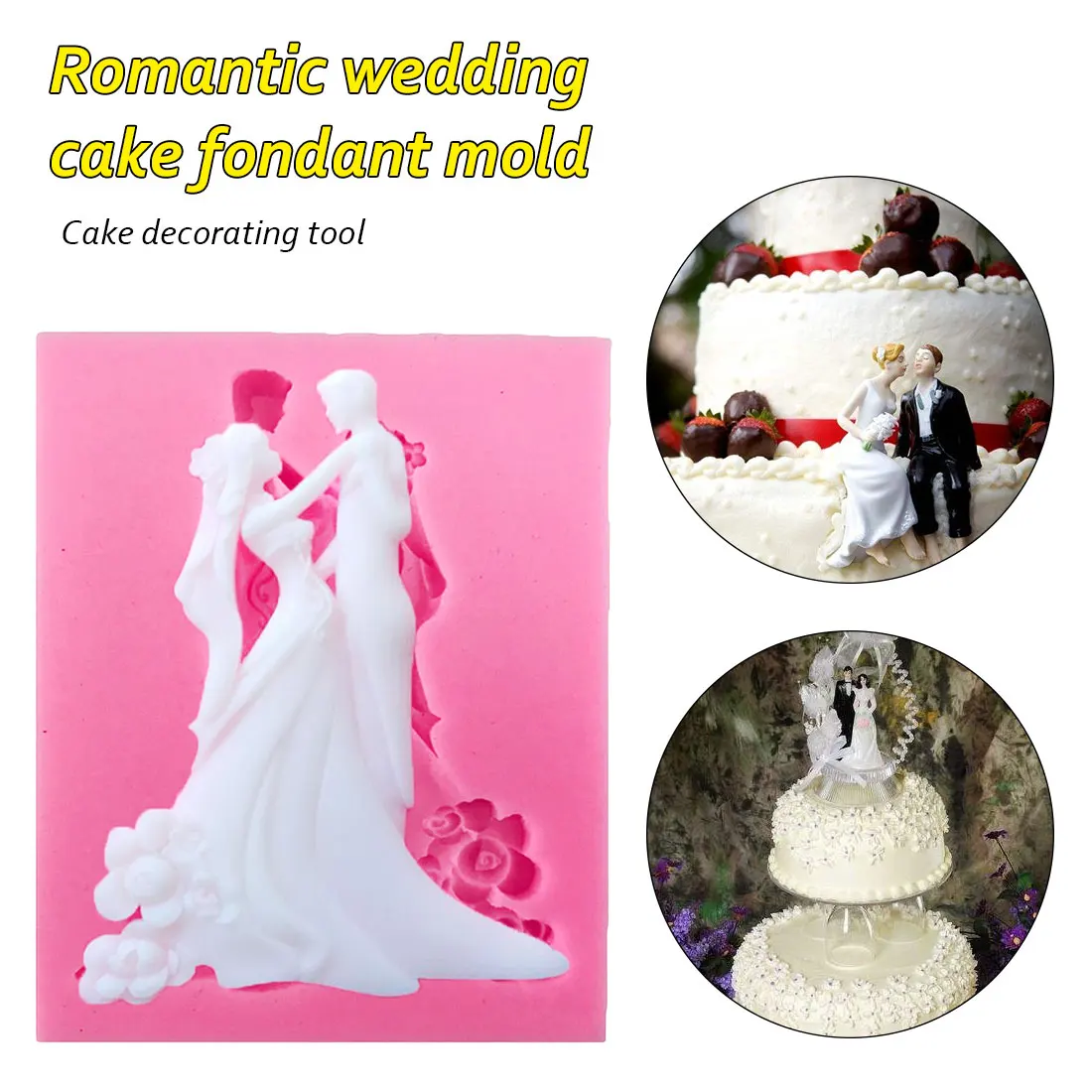 

Romantic Sugarcraft Wedding silicone mold fondant mold cake decorating tools chocolate gum paste mold