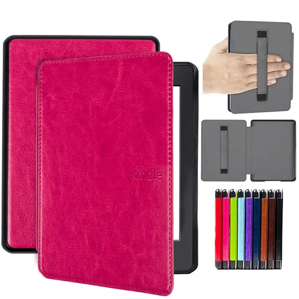 KPW4 FMST HPK Чехол для kindle Paperwhite 4 чехол Роскошный pu кожаный чехол для amazon kindle paperwhite 4 10-го поколения ручной держатель чехол - Цвет: KPW4 FMST HPK