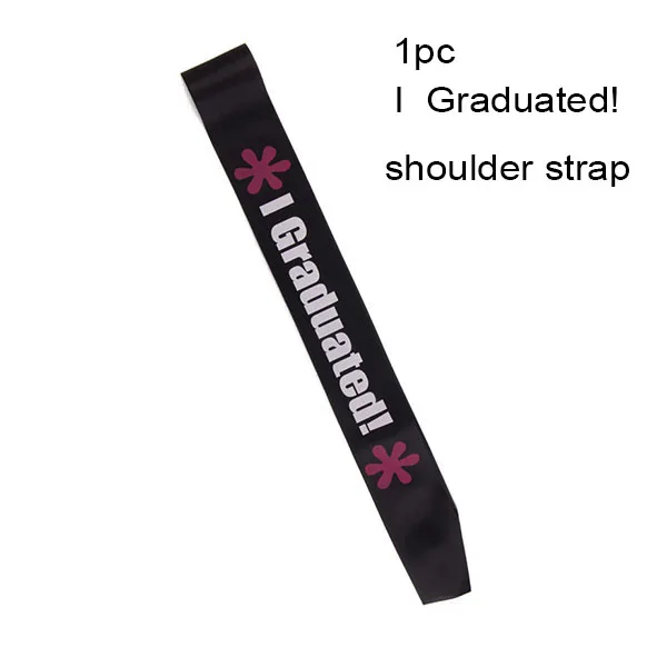 girl-shoulder strap Выпускные вечерние украшения I'm Done баннер поздравление град баннер реквизит для фотографий фольгированные шары коробка для конфет торт Топпер класс - Цвет: girl-shoulder strap