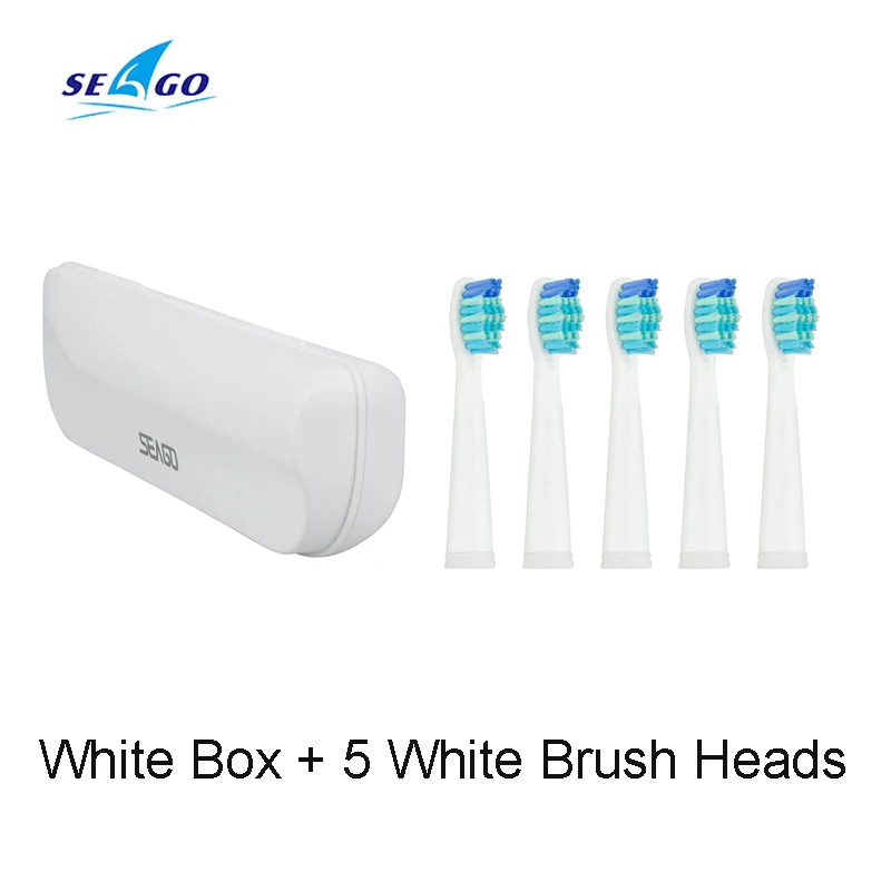 1 Box 5 Heads-White Seago электрическая зубная щетка портативная дорожная коробка Пыленепроницаемый Чехол для хранения зубной щетки(без зубной щетки - Цвет: 1 Box 5 Heads-White
